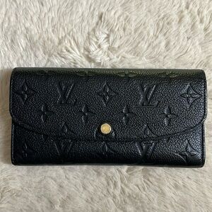 Authentic Louis Vuitton black empreinte wallet preowned